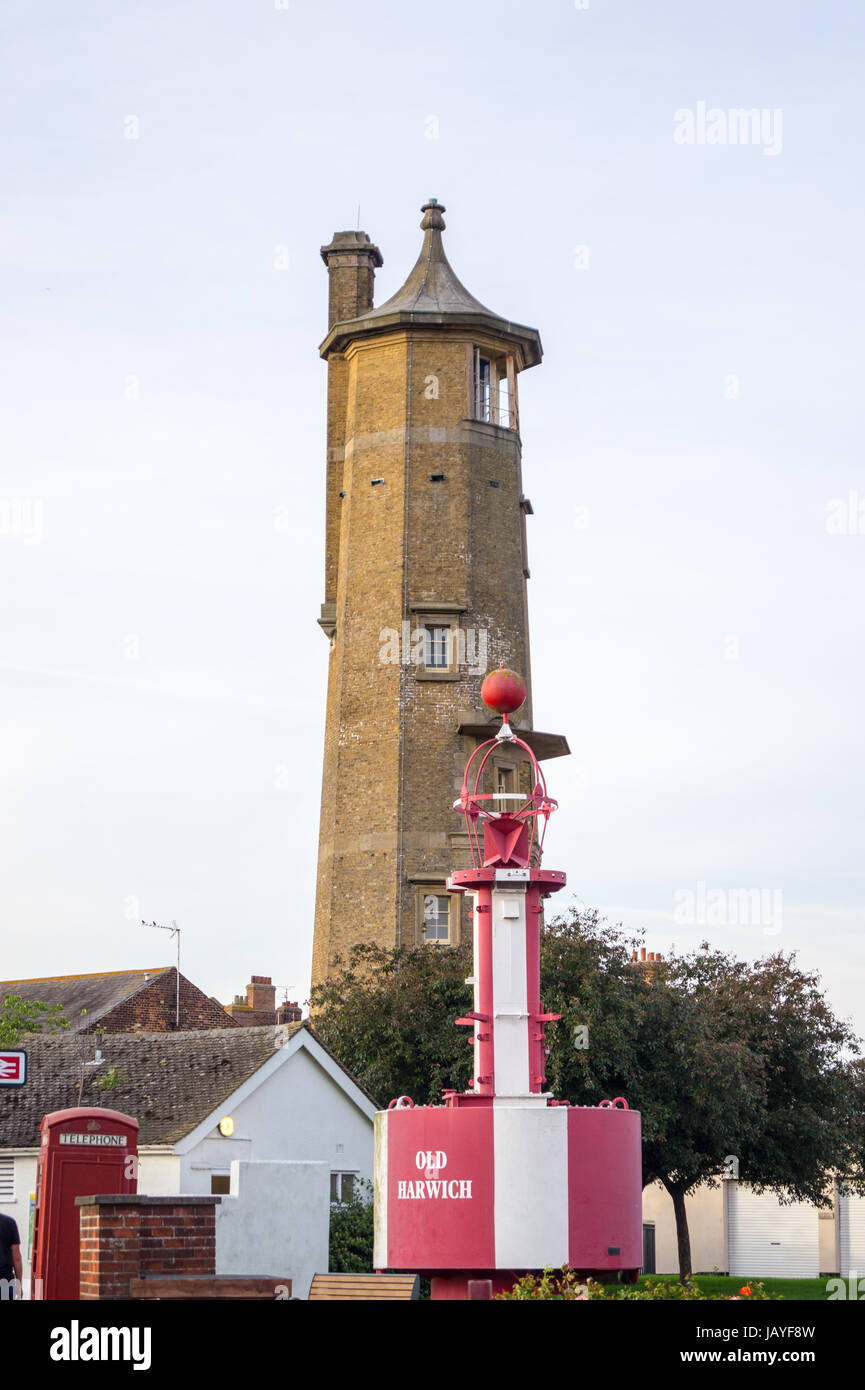 Haut Harwich lighthouse par Daniel Asher Alexander,1818, Harwich Angleterre Essex Banque D'Images