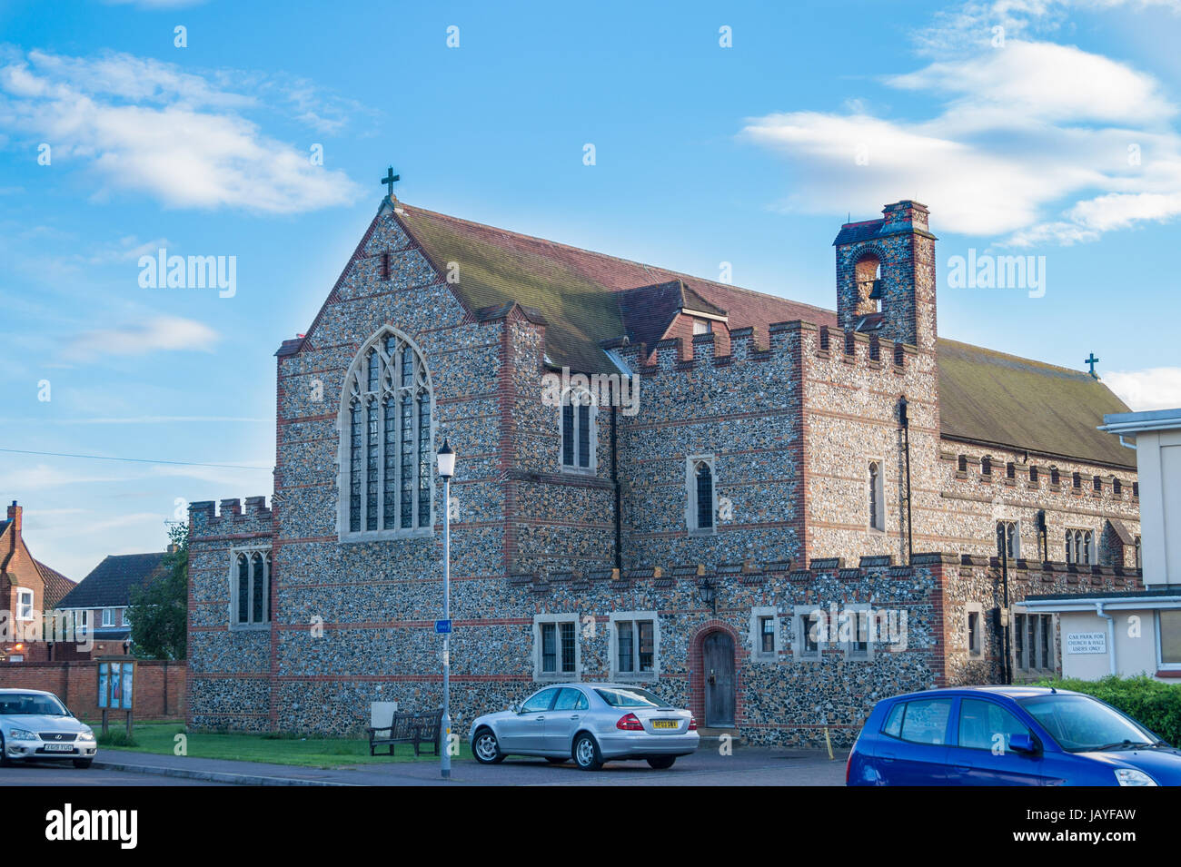 Nouvelle Eglise Sainte-marie Madeleine par Charles Nicholson, 1929, Frinton and-on-Sea, Essex, Angleterre Banque D'Images