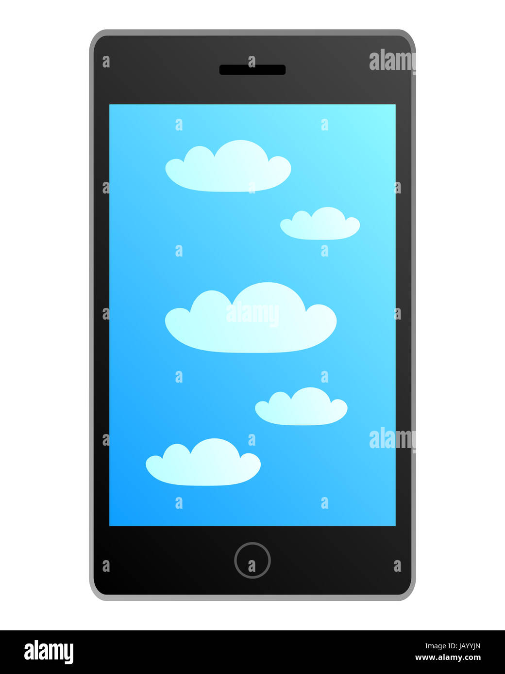 Smartphone dans der Cloud Banque D'Images