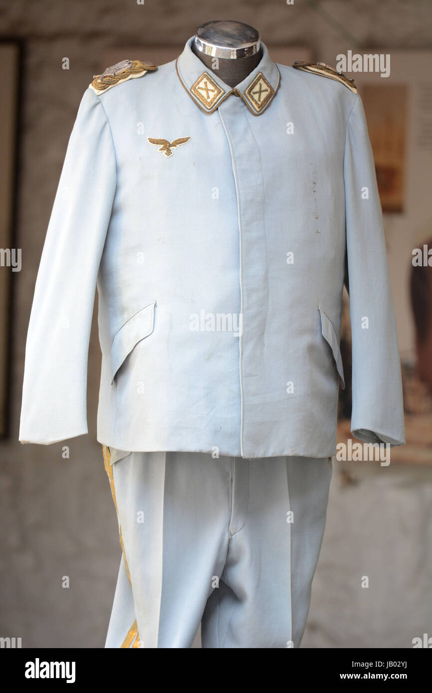 Herman Goering's uniforme nazi sur la vente. Banque D'Images