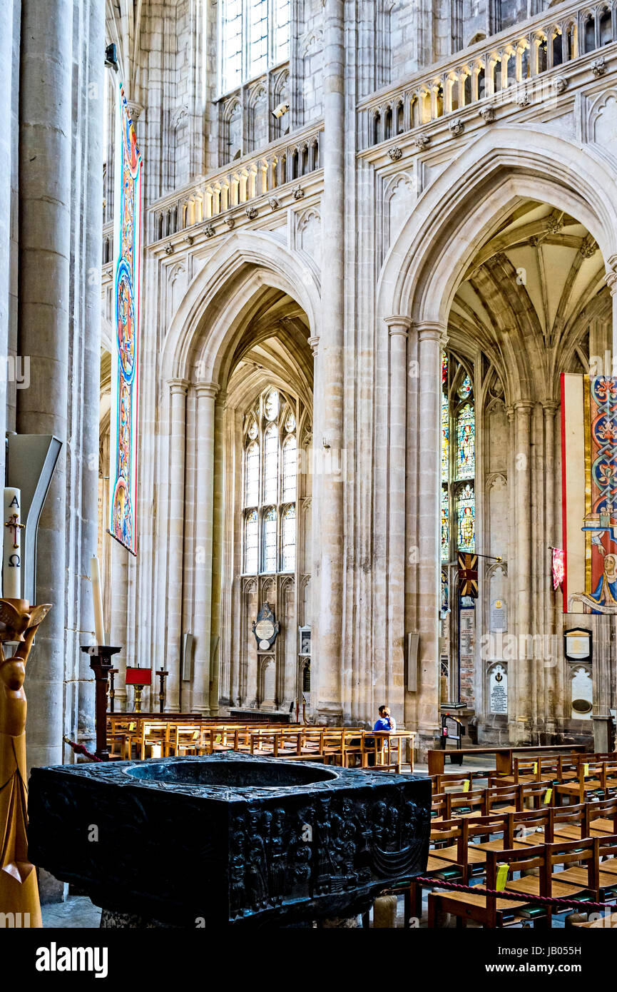 La cathédrale de Winchester ; Kathedrale von Winchester, Hampshire, Südengland Banque D'Images