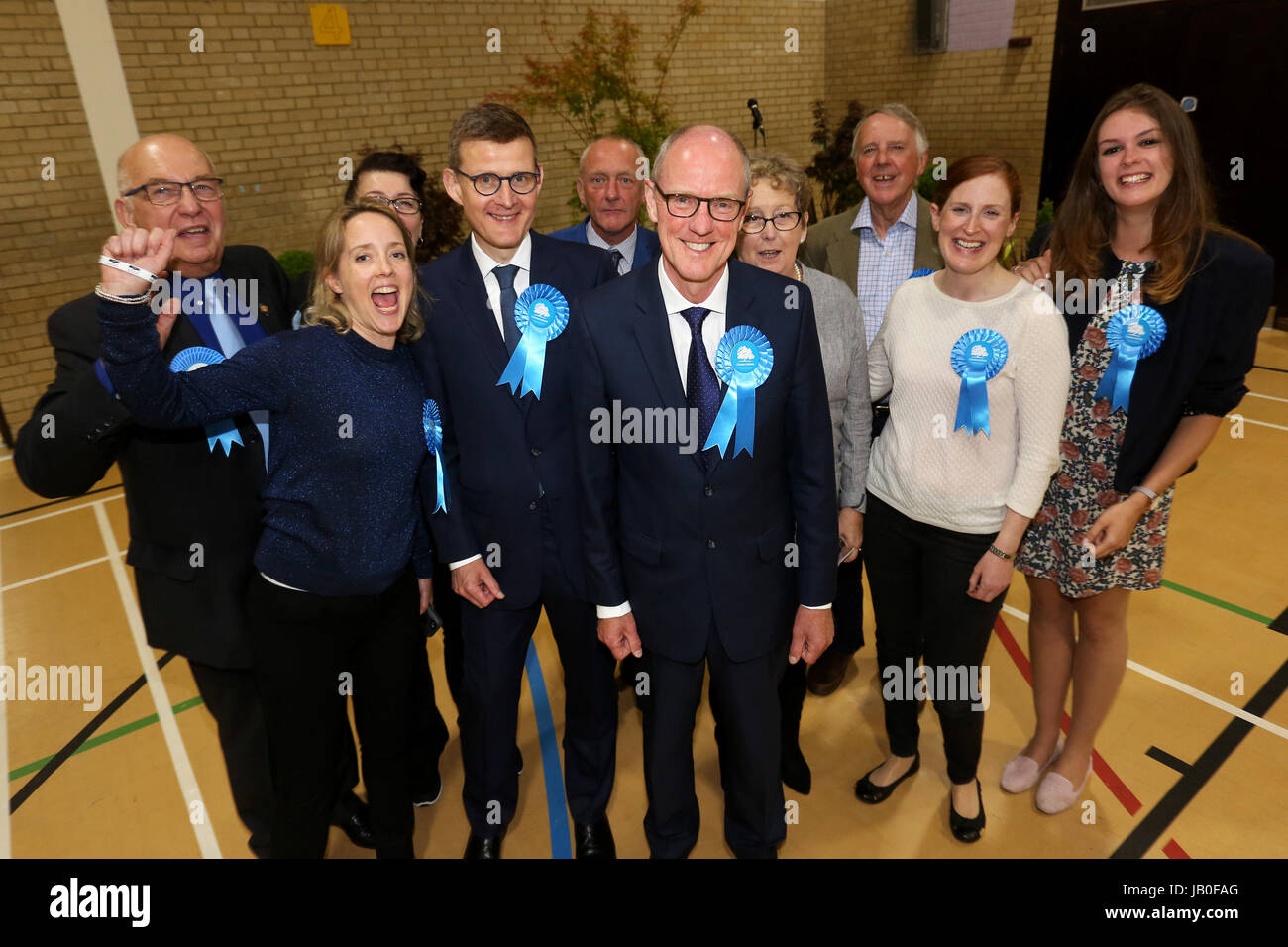 Bognor Regis, West Sussex, UK. 9 juin, 2017. Le résultat de l'élection générale de 2017 à Bognor Regis avec nombre de candidat conservateur Nick Gibb gagner. © Sam Stephenson/Alamy Live News. Banque D'Images