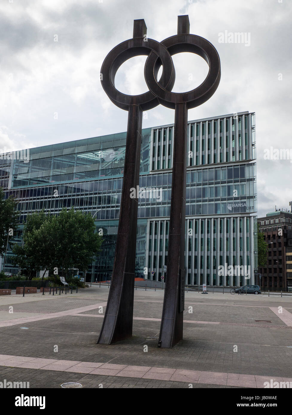 Eichthor "sculpture" à l'Deichtorstrasse, Hambourg, Allemagne. Banque D'Images