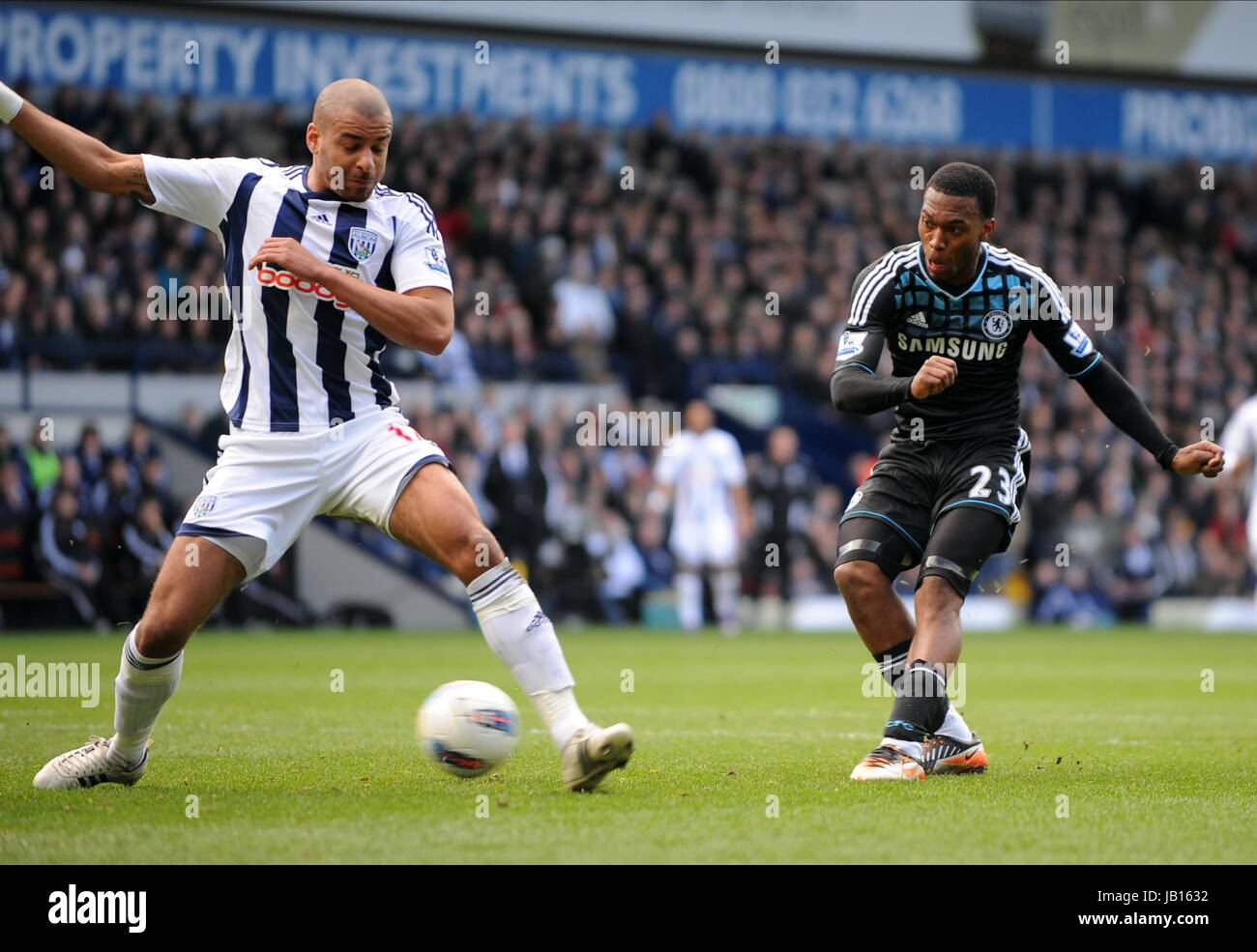 STEVEN REID DANIEL STURRIDGE West Bromwich Albion West Bromwich Albion V CHELSEA THE HAWTHORNS BIRMINGHAM ENGLAND 03 mars 201 Banque D'Images