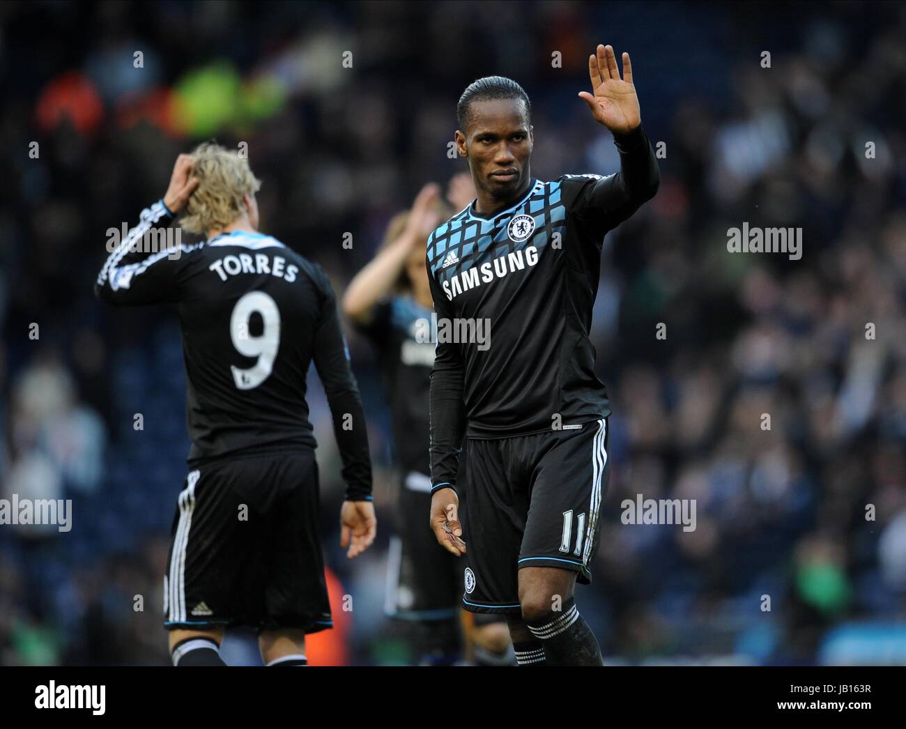 FERNANDO TORRES DIDIER DROGBA Chelsea FC Chelsea FC LES AUBÉPINES BIRMINGHAM ENGLAND 03 Mars 2012 Banque D'Images