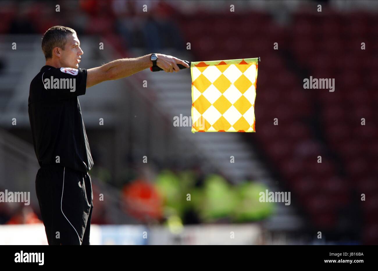 Drapeaux de technicien hors-V MIDDLESBROUGH MIDDLESBROUGH V LEEDS UNITED LEEDS ANGLETERRE MIDDLESBROUGH RIVERSIDE 11 Mars 2012 Banque D'Images