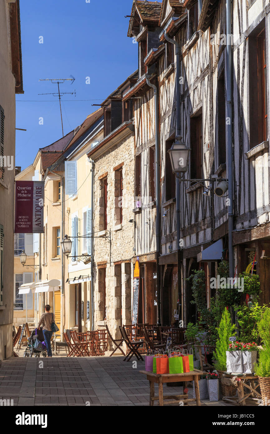 France, région du Gâtinais, Loiret (45), Montargis, le quartier ancien de la Pêcherie // France, région du Gatinais, Loiret, Montargis, le vieux quartier o Banque D'Images