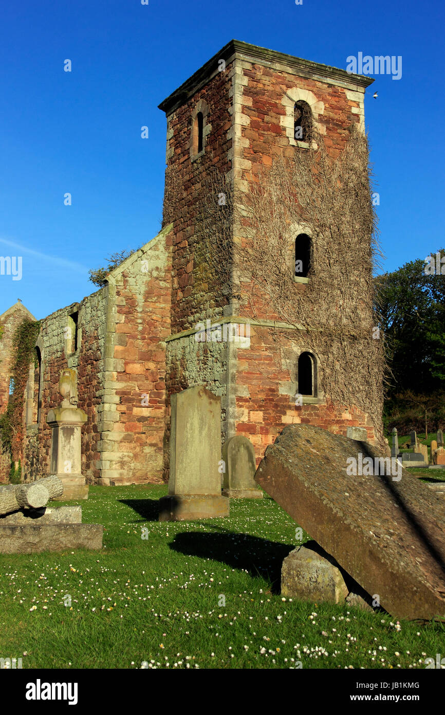 La ruine de l'église, St Andrews Kirk Ports, North Berwick, Ecosse, Royaume-Uni Banque D'Images