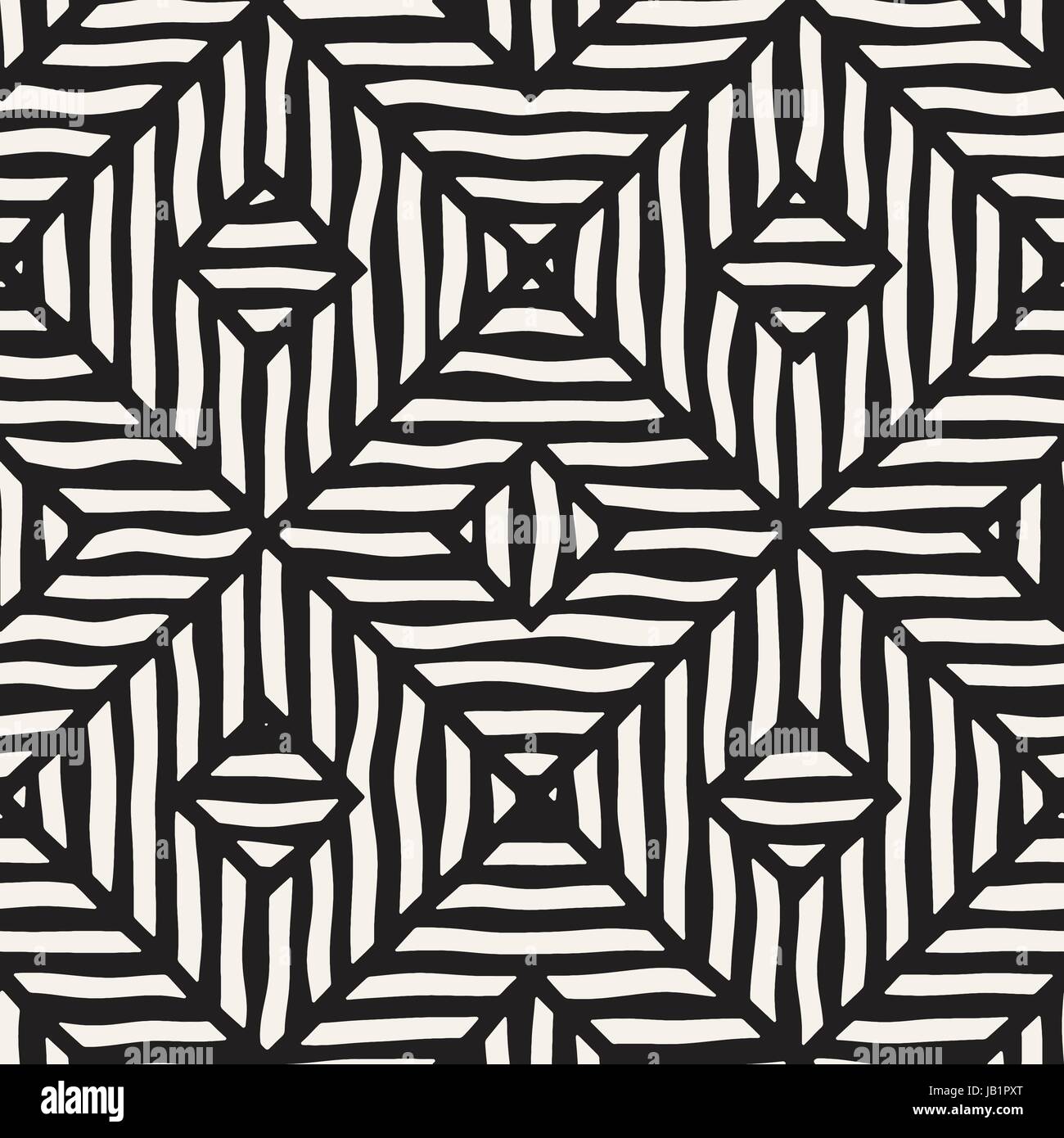 Seamless Vector pattern dessiné à la main. Bande en zigzag et lignes rugueuses. Design Tribal arrière-plan. Texture ethnique. Illustration de Vecteur