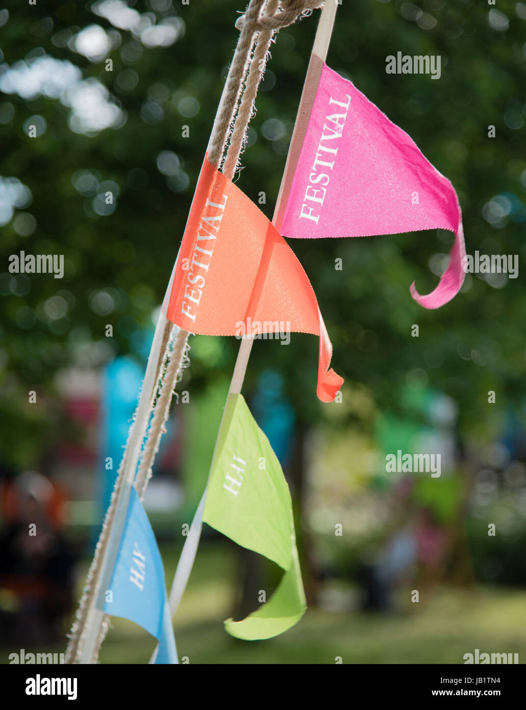 Bunting à Hay Festival 2017 Banque D'Images