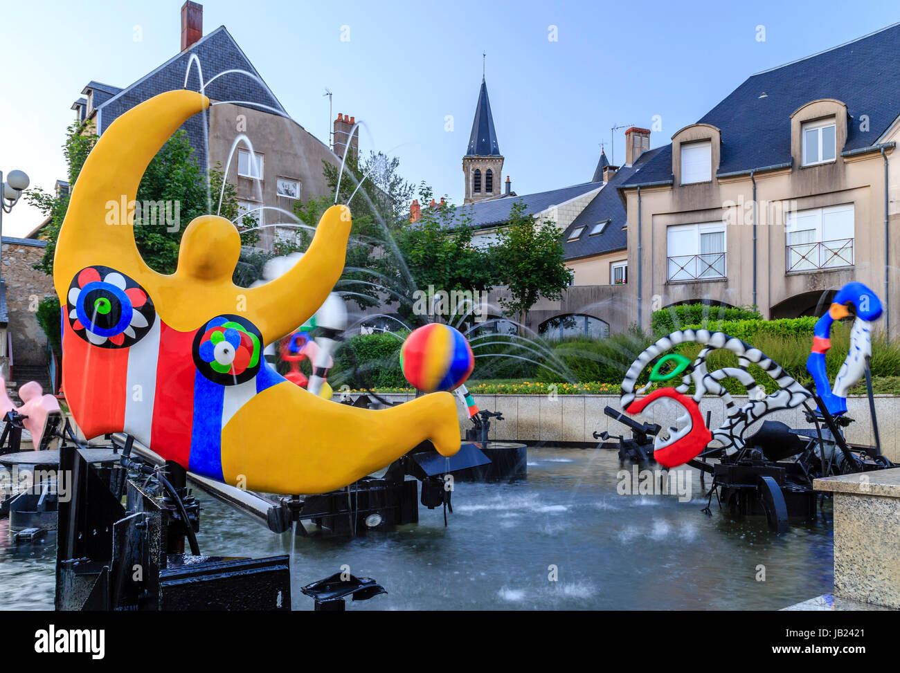 France, Nièvre (58), ChâteauChinon, la fontaine monumentale de Niki de Saint Phalle et jean France, Nièvre (58), ChâteauChinon, la fontaine monumentale de Niki de Saint Phalle et jean