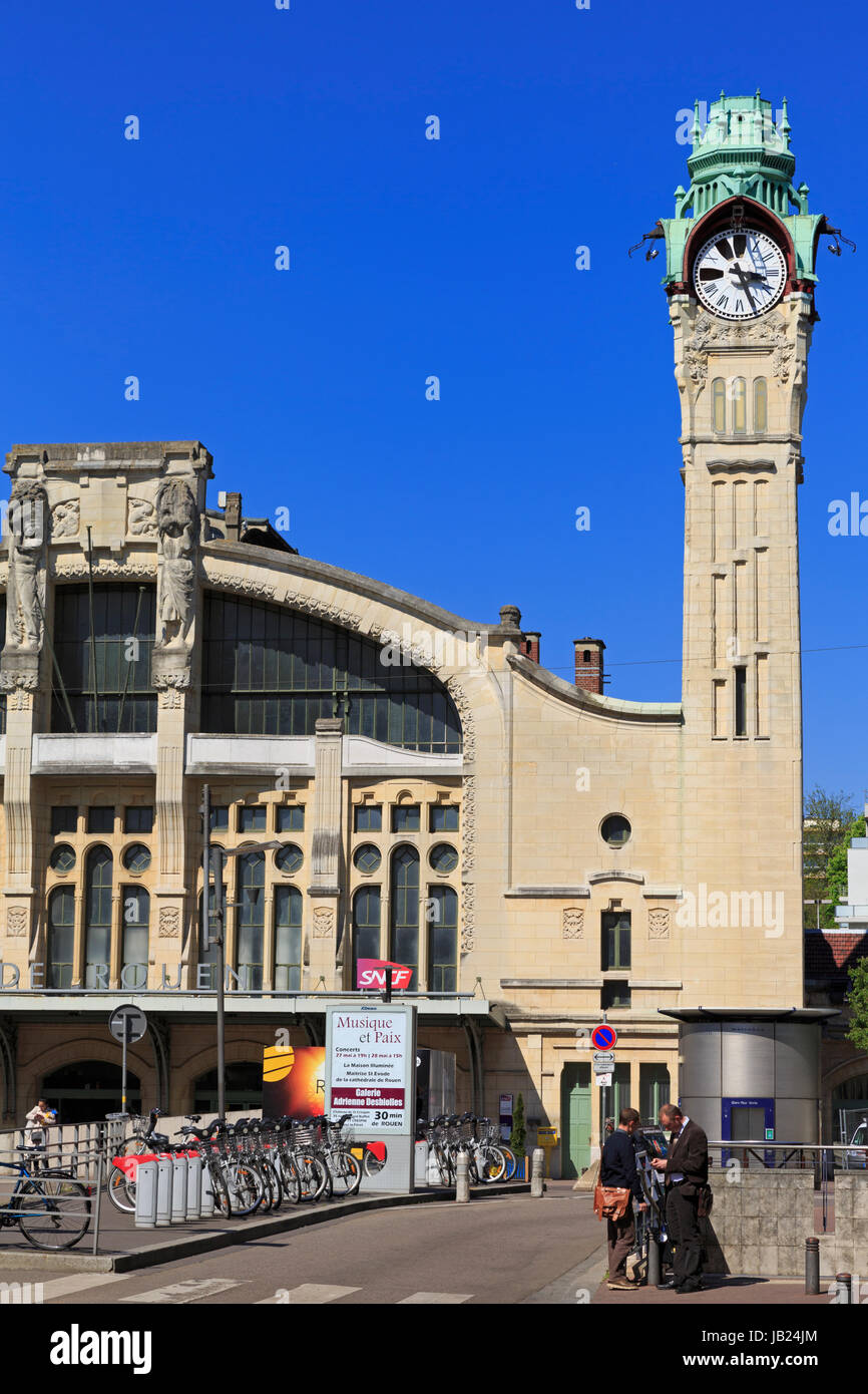 Gare, Rouen, Normandie, France, Europe Banque D'Images