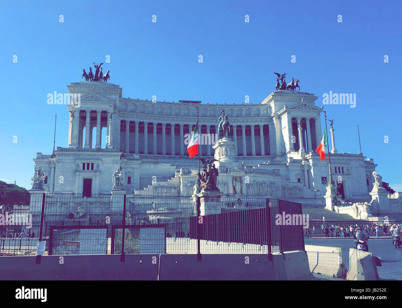 Vue sur le Forum romain de l'extérieur de Rome, Italie Banque D'Images
