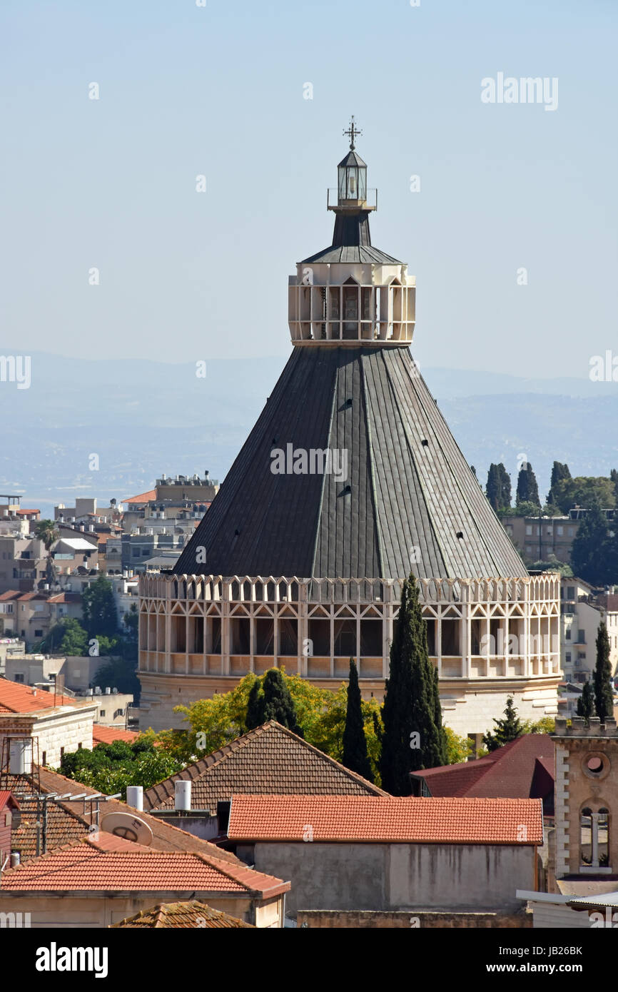 Basilique de l'Annonciation, Nazareth, Tibériade, Israël Banque D'Images