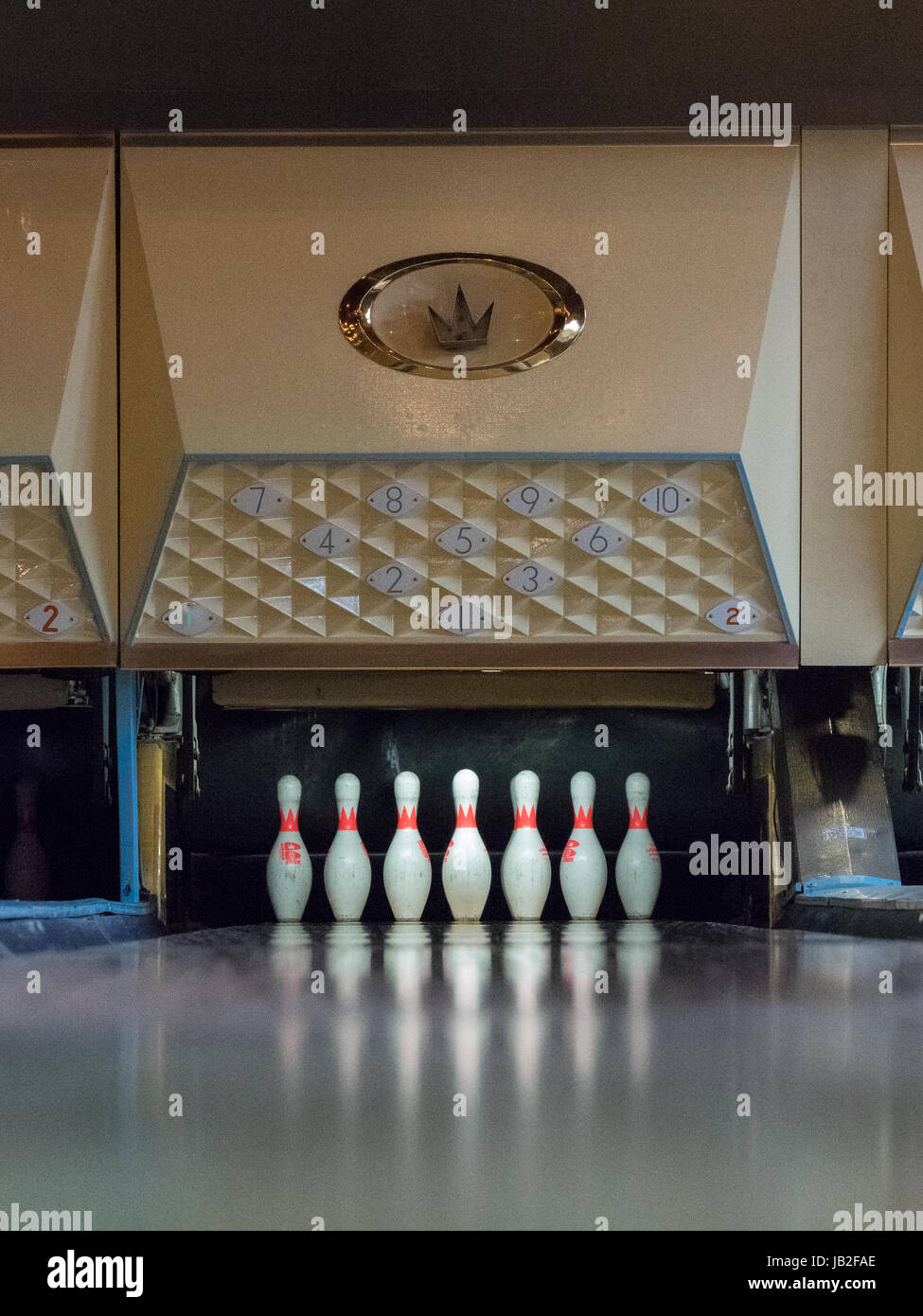 Ball et les axes dans un bowling à Nashville, TN Banque D'Images