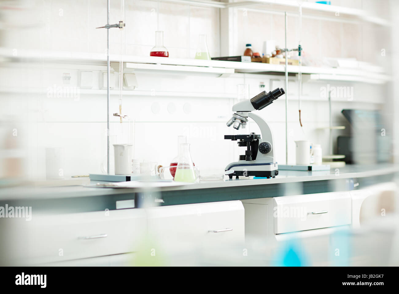 L'équipement de laboratoire sur la table Banque D'Images