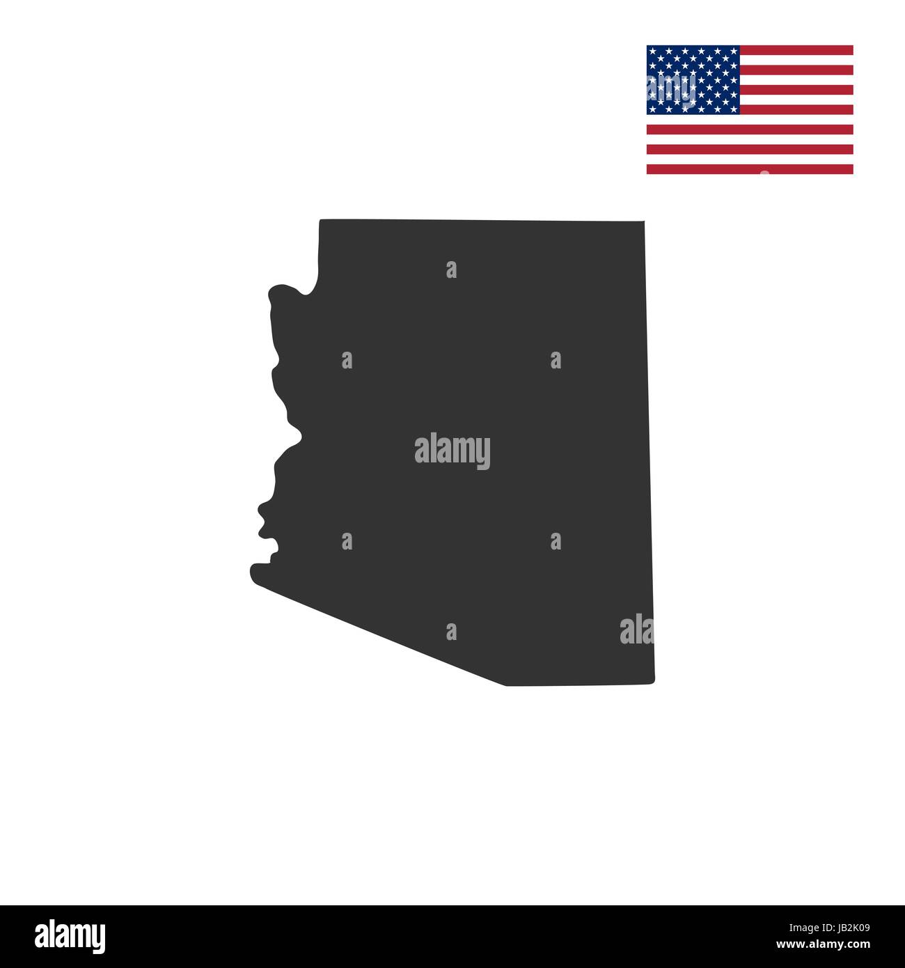 Plan de l'état américain de l'Arizona Illustration de Vecteur