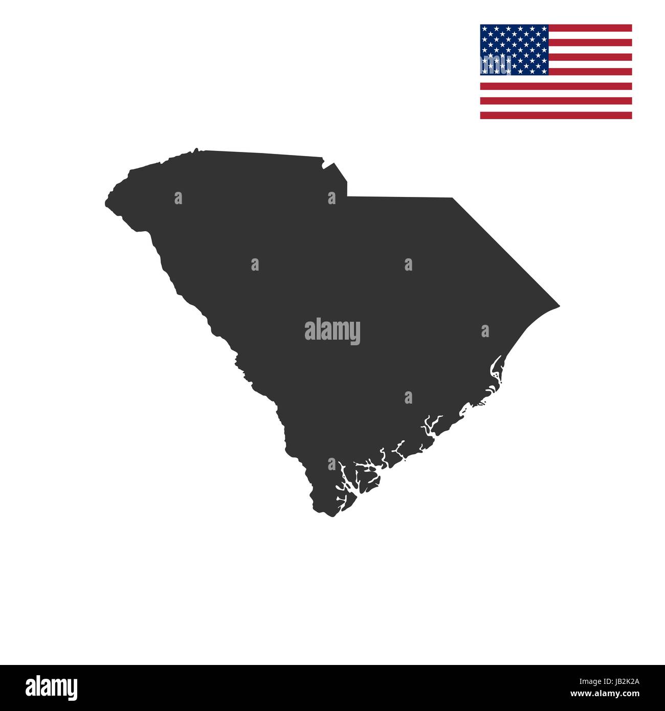 Plan de l'état américain de Caroline du Sud Illustration de Vecteur