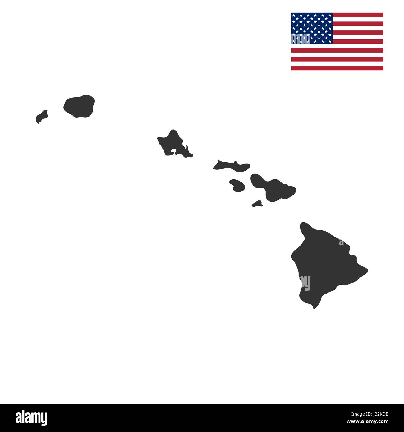 Plan de l'état américain d'Hawaï Illustration de Vecteur