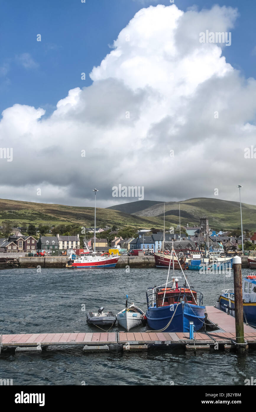 Fischerhafen im Ort Dingle, comté de Kerry, Irlande Banque D'Images