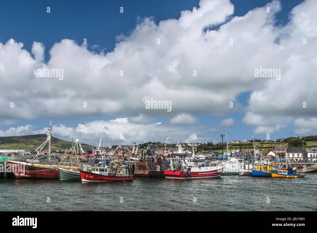 Fischerhafen im Ort Dingle, comté de Kerry, Irlande Banque D'Images