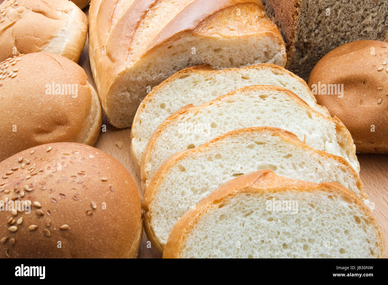 Différents types de pain isolated on white Photo Stock Alamy