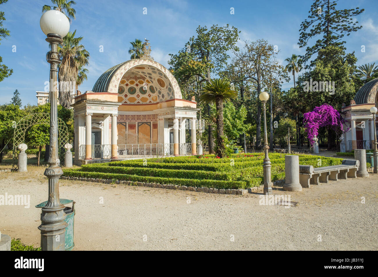 Park Villa Giulia à Palerme, Italie Banque D'Images