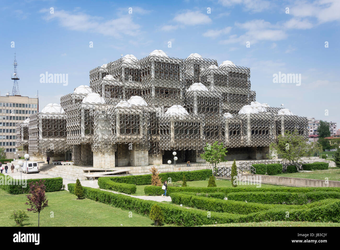 La Bibliothèque nationale du Kosovo, de l'Université de Pristina, Pristina, République du Kosovo Banque D'Images