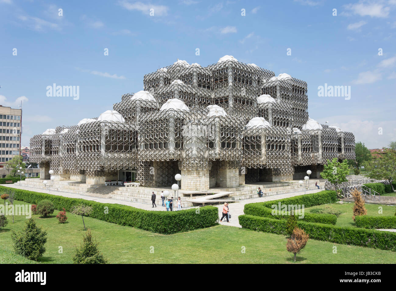 La Bibliothèque nationale du Kosovo, de l'Université de Pristina, Pristina, République du Kosovo Banque D'Images