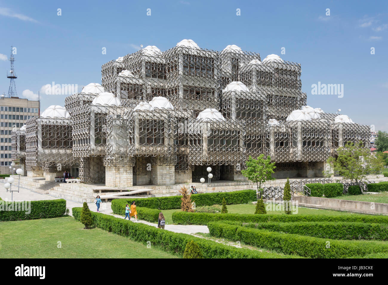 La Bibliothèque nationale du Kosovo, de l'Université de Pristina, Pristina, République du Kosovo Banque D'Images
