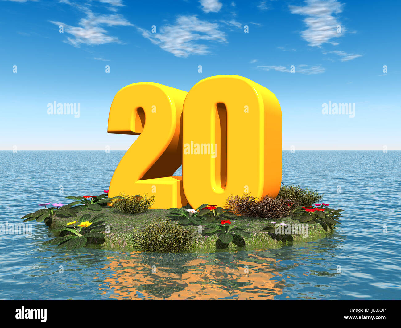 Le nombre 20 Banque D'Images