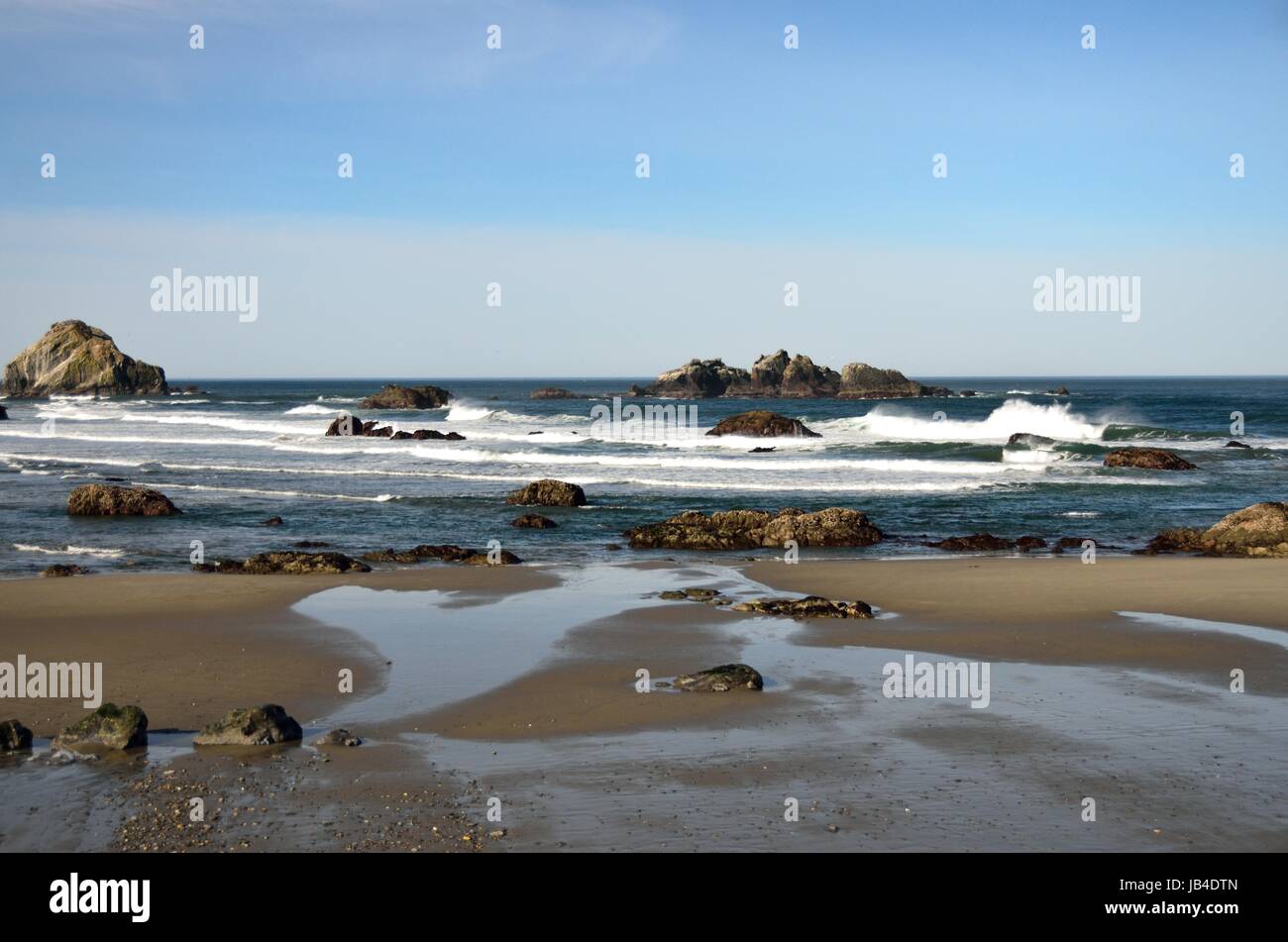 Coquille Point Beach, parc Kronenberg, Bandon, Coos Comté (Oregon) Banque D'Images