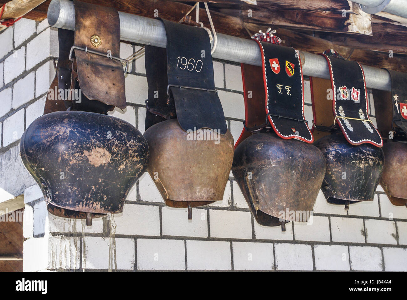 Tradition Suisse cloches Banque D'Images
