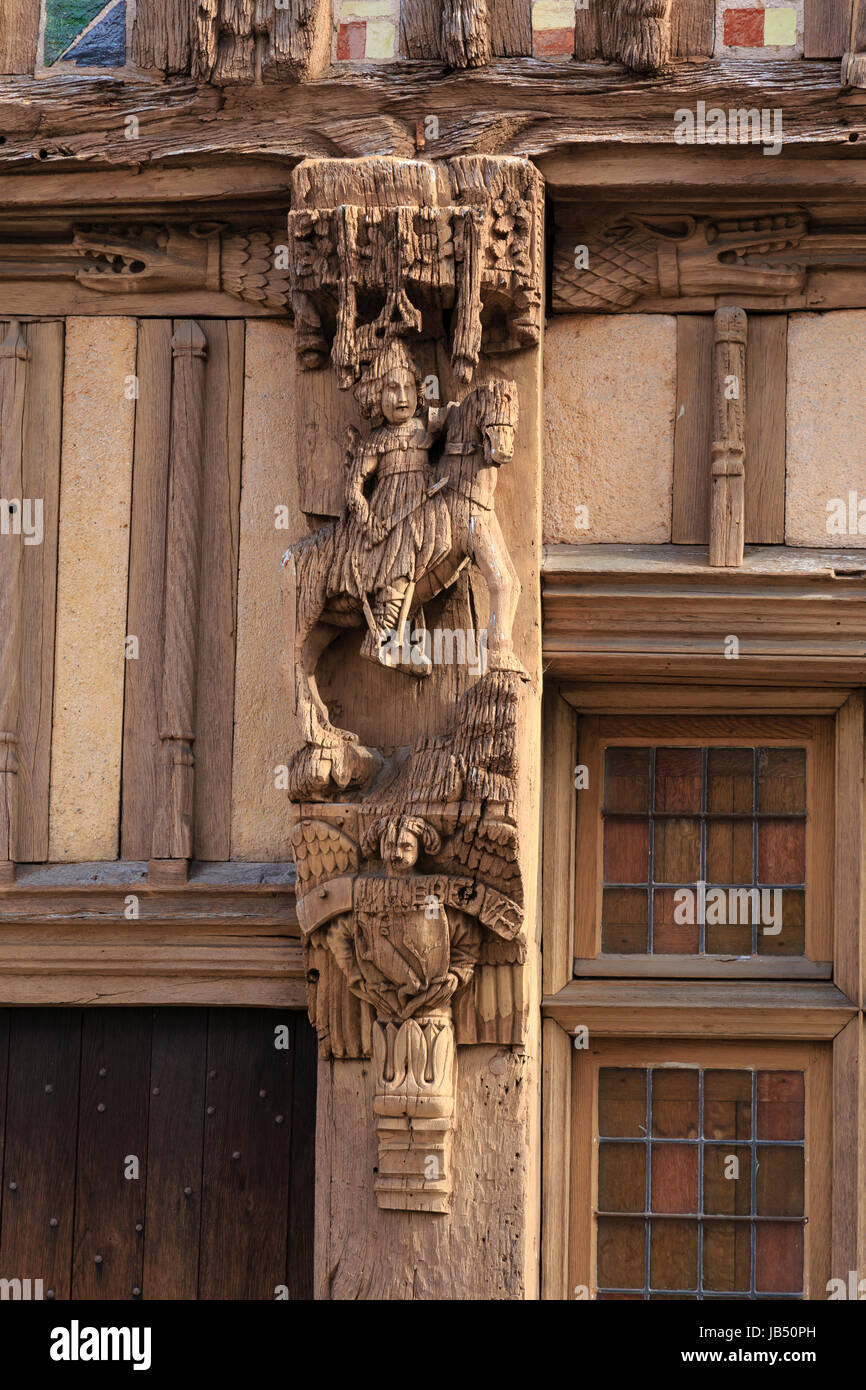 Affiche Ancienne – Joigny Yonne – Maisons Anciennes Et Sculptures – Édition Limitée