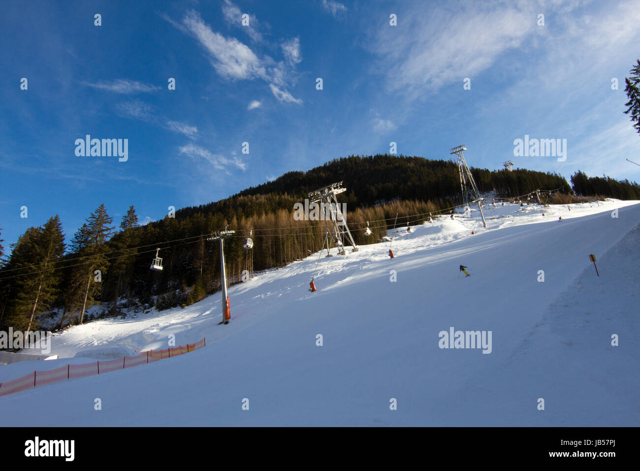 Le Prennerhang pente de ski à la station de ski autrichienne Ischgl. Banque D'Images