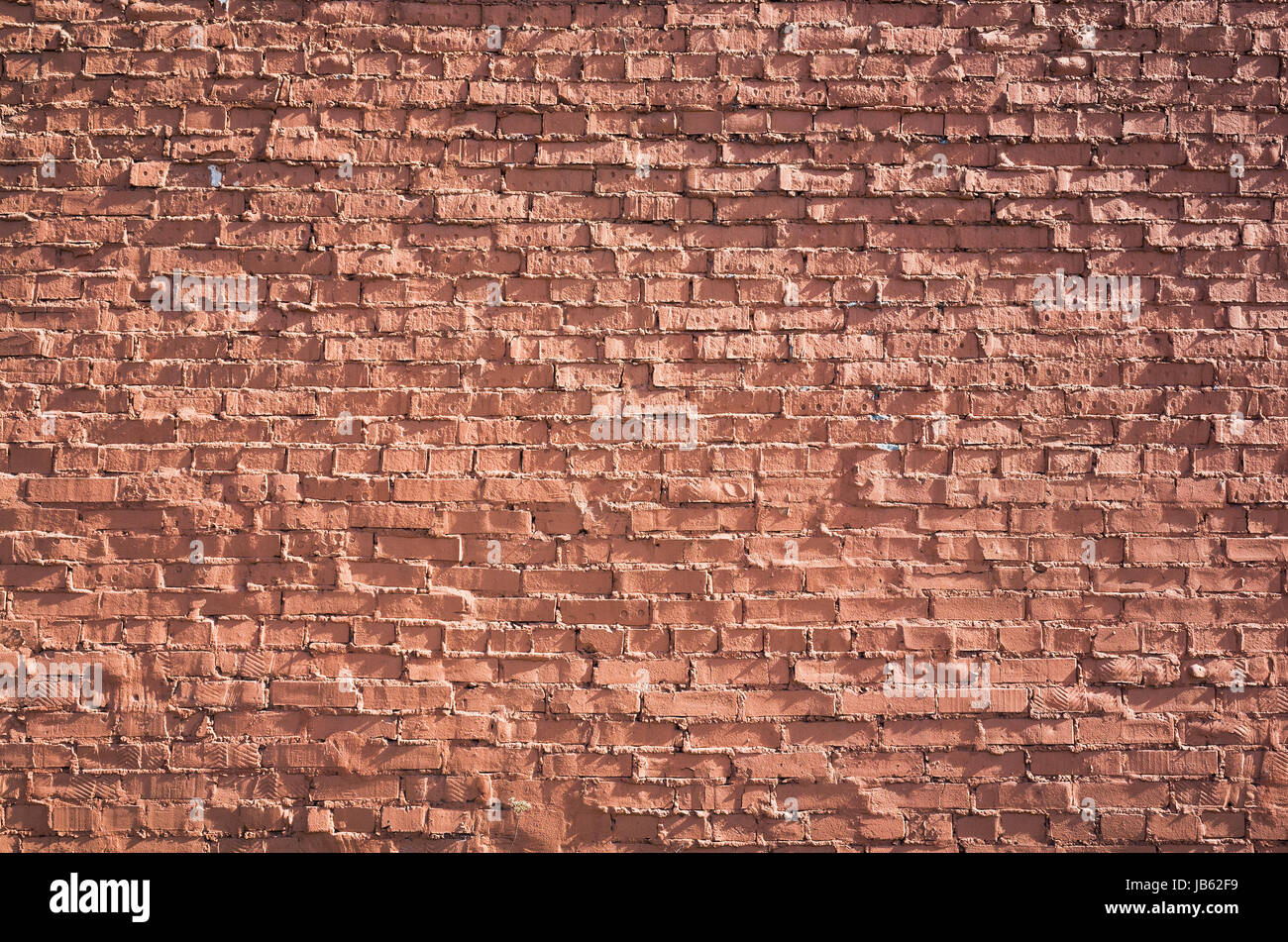 Vieux Mur de brique rouge, texture de fond photo télévision frontal Banque D'Images