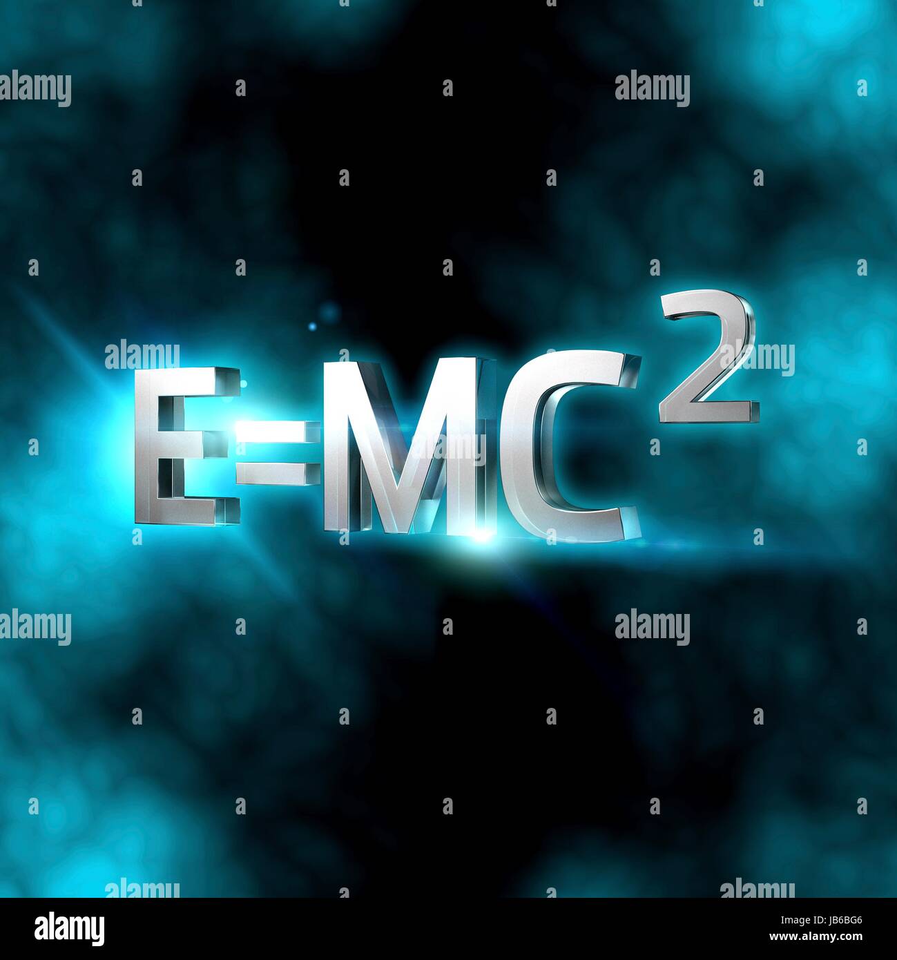Masse d'Einstein équation de l'énergie, l'illustration de l'ordinateur. Banque D'Images