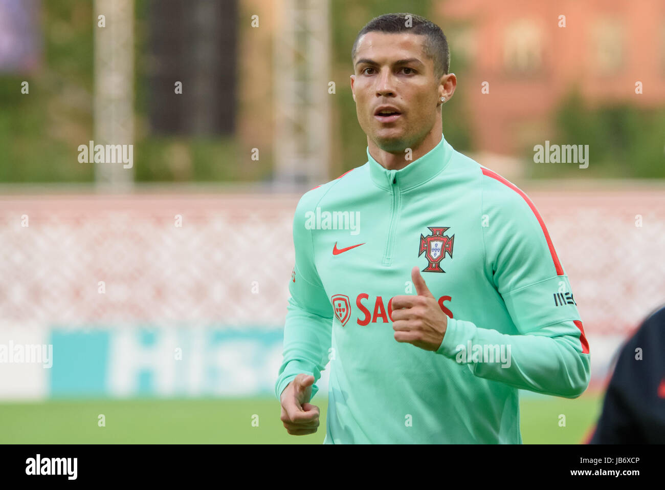 Riga, Lettonie. 9 juin, 2017. 09.06.2017. Qualification de la FIFA 2018. Latvia-Portugal. Riga, Lettonie. Credit : Gints Ivuskans/Alamy Live News Banque D'Images