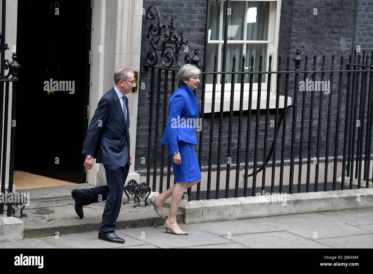 Londres, Royaume-Uni. 09Th Juin, 2017. Premier ministre à Downing Street Crédit : Finnbarr Webster/Alamy Live News Banque D'Images