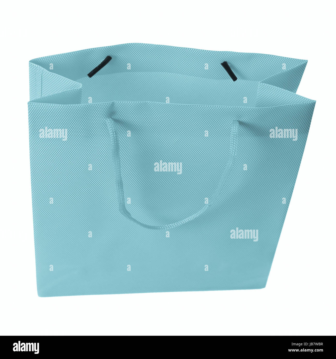 Un transporteur ou un panier de biens - isolé sur fond blanc - selective focus on top - cool cyanotype Banque D'Images