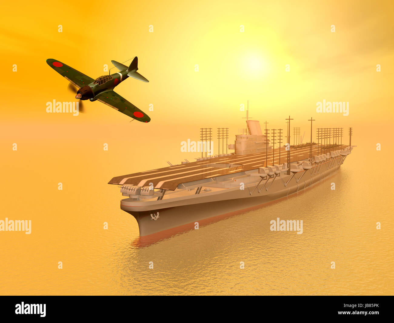 Porte-avions japonais Banque D'Images