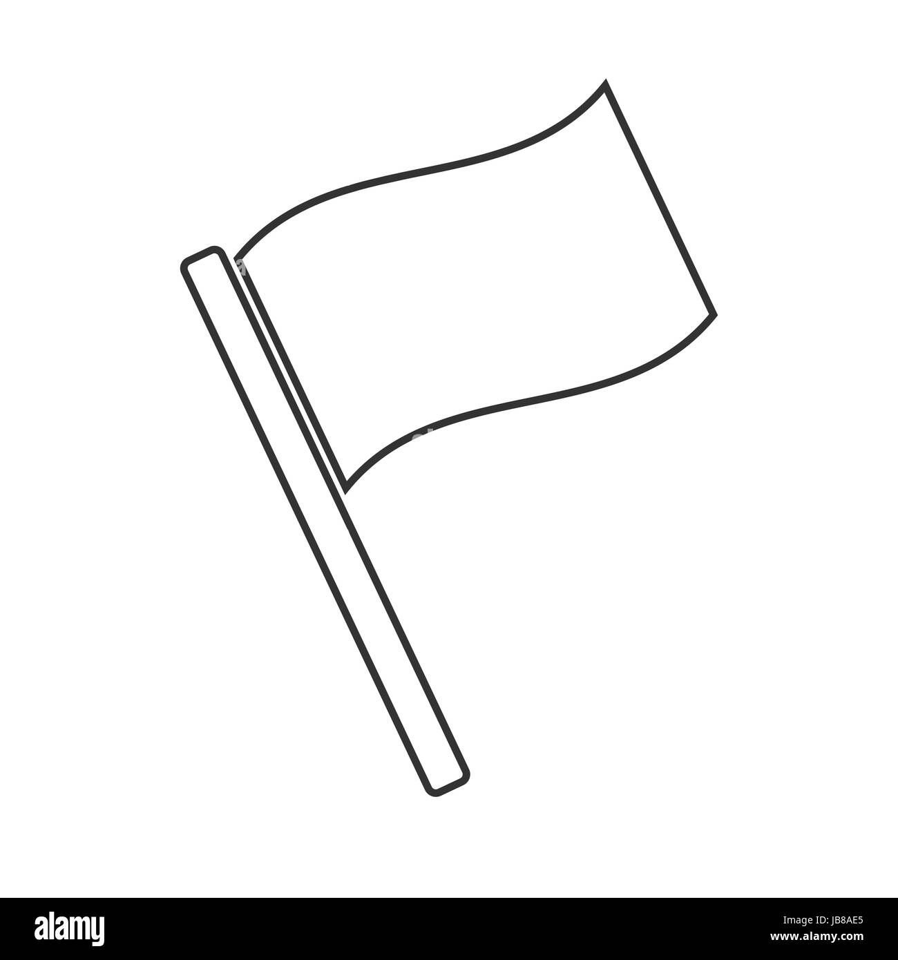 L'icône en forme de drapeau, modèle plat. Vector illustration Illustration de Vecteur