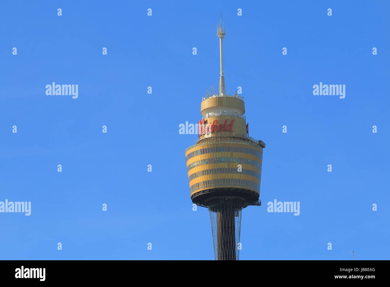 Les yeux de la Tour de Sydney à Sydney en Australie. Sydney Tower Sydney's Eye est plus haute structure et la deuxième plus haute tour d'observation dans le sud de l'Hemisphe Banque D'Images