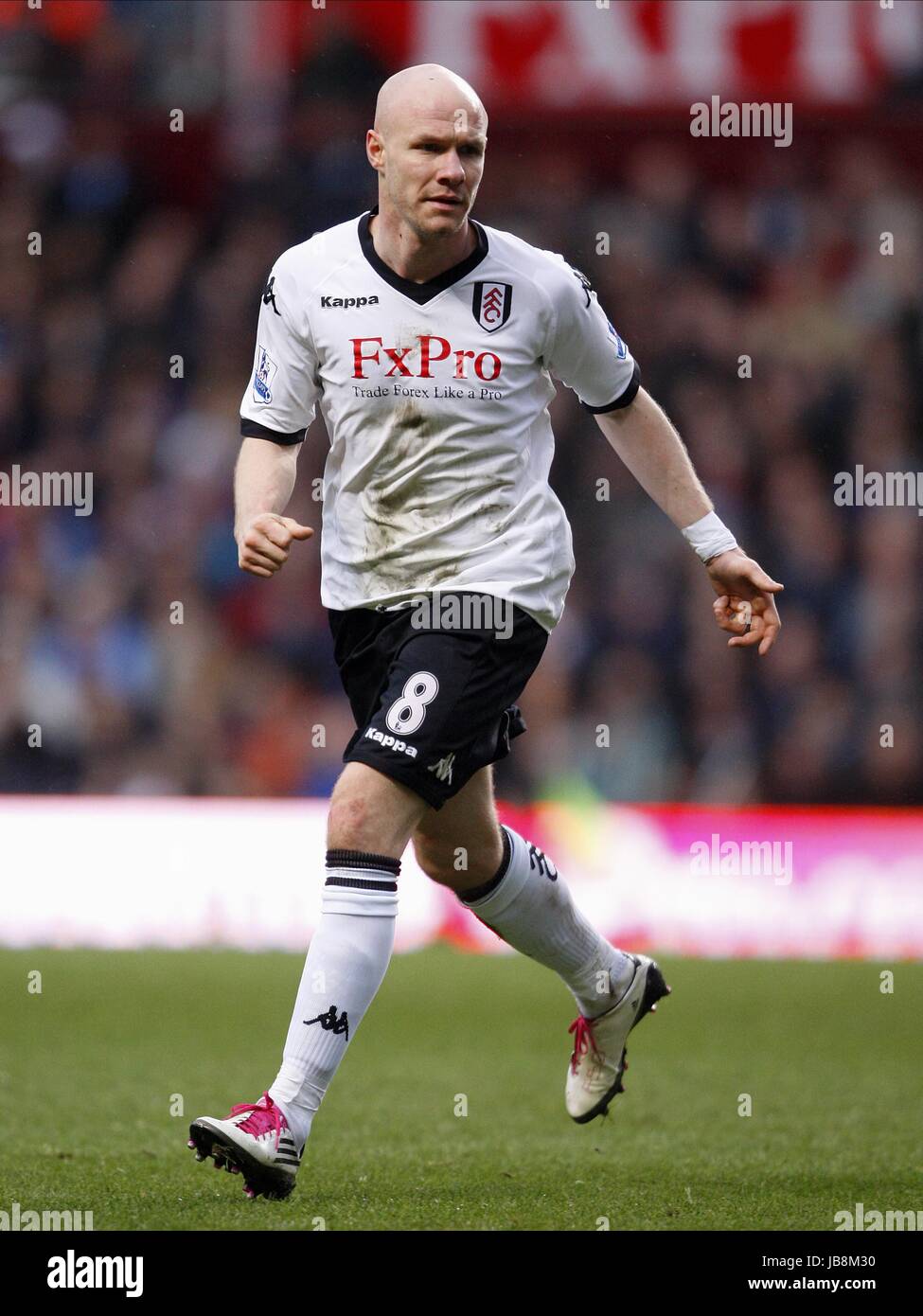 ANDREW JOHNSON FC Fulham FC Fulham VILLA PARK BIRMINGHAM ENGLAND 05 Février 2011 Banque D'Images