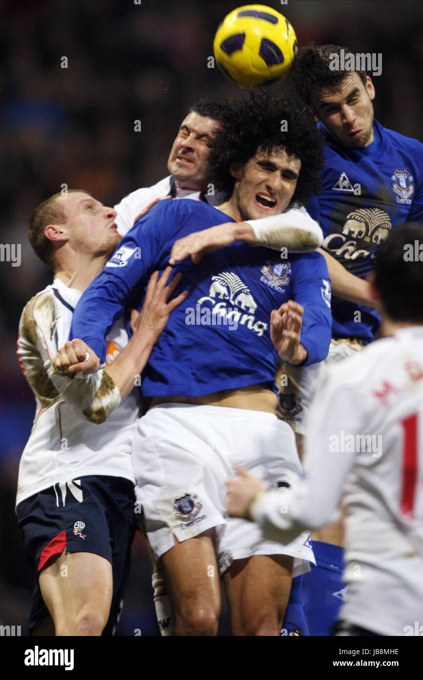 PAUL ROBINSON & SEAMU FELLANI BOLTON WANDERERS V EVERTON STADE REEBOK BOLTON ANGLETERRE 13 Février 2011 Banque D'Images