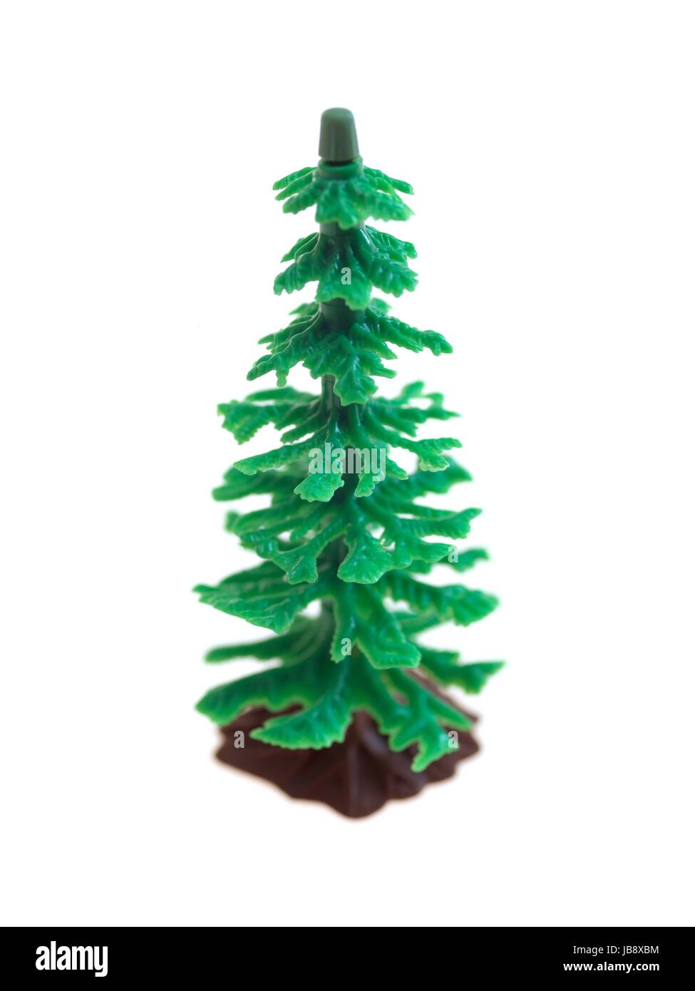 Toy sapins isolé sur fond blanc Banque D'Images