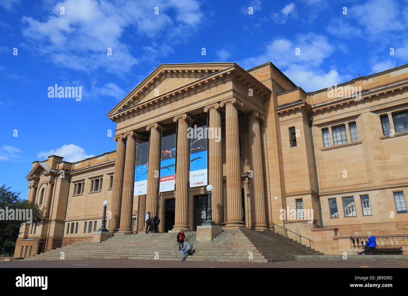 L'architecture historique de la bibliothèque de l'État en in Sydney Australie. Banque D'Images