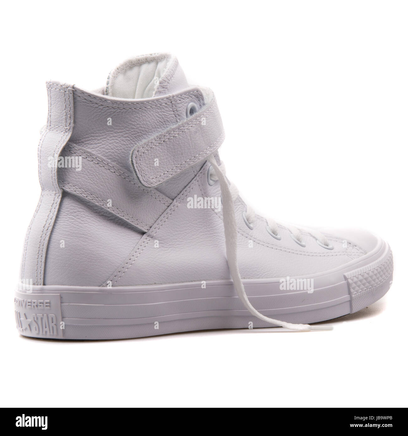 Converse Chuck Taylor All Star Hi Brea Chaussures pour femmes en cuir blanc 549582C Photo Stock Alamy