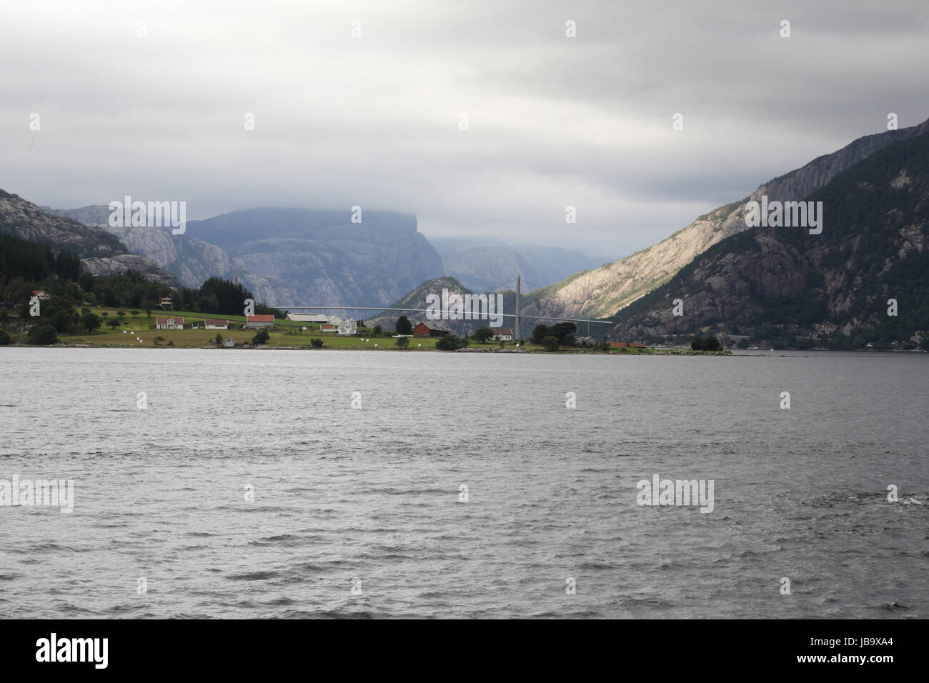 Lysefjord Lysefjord pont au-dessus. Le comté de Rogaland (Norvège) Banque D'Images