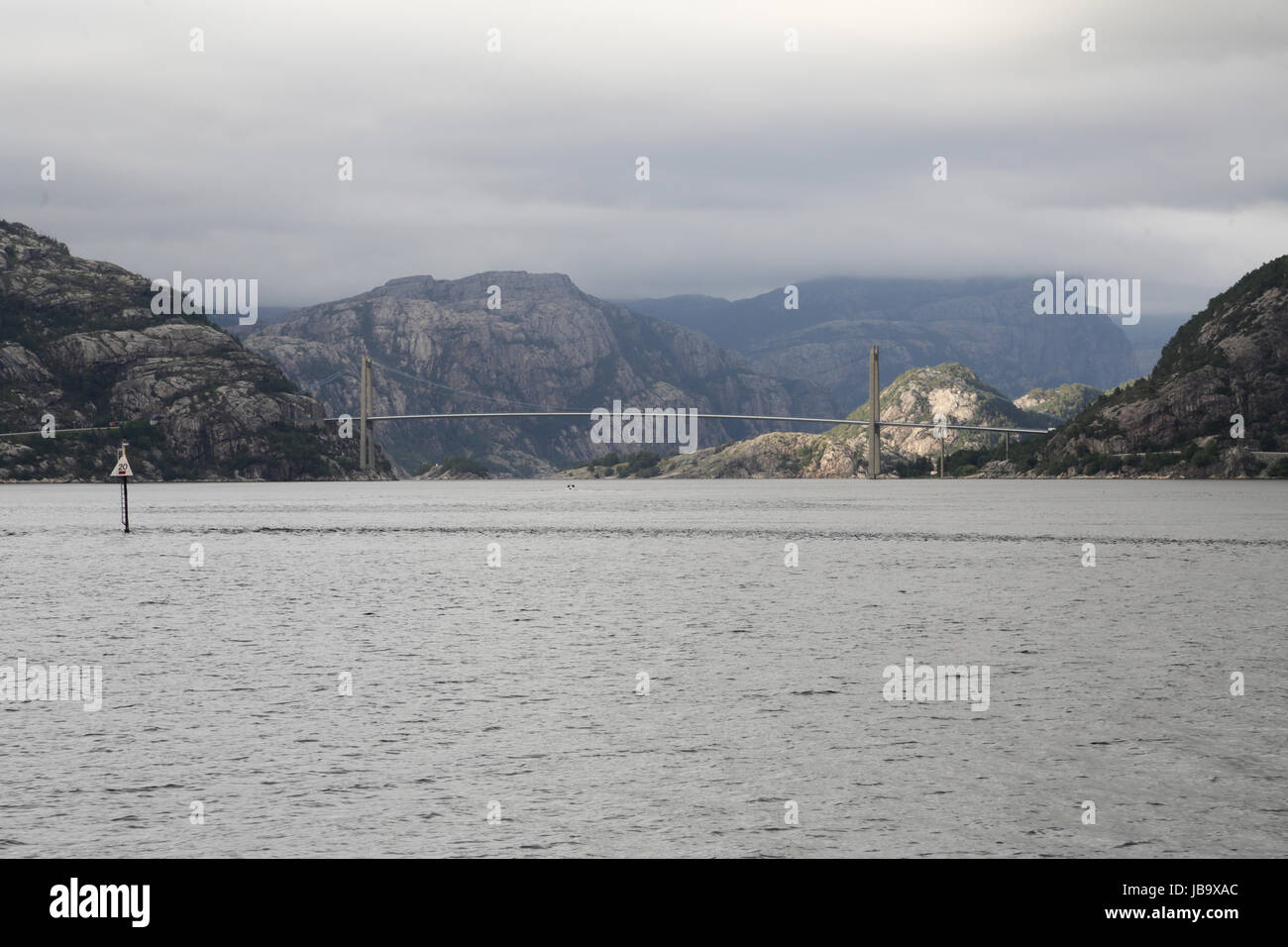 Lysefjord Lysefjord pont au-dessus. Le comté de Rogaland (Norvège) Banque D'Images